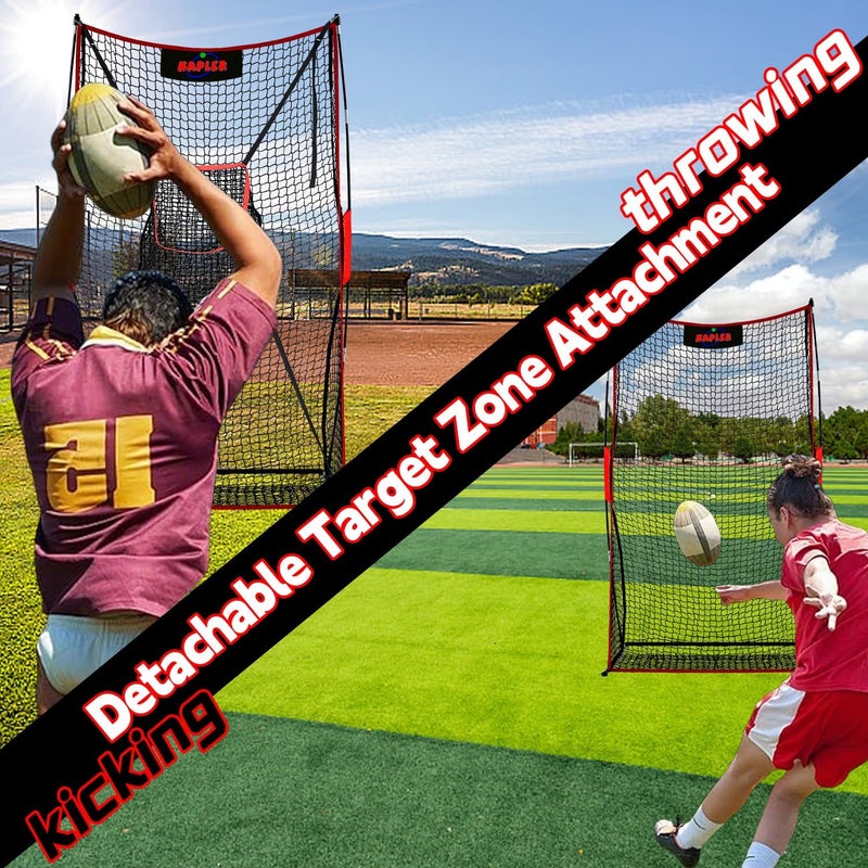 Kapler Football Kicking Net for Field Goals - 7X4FT Portable Football Throwing Net with Target Zone Attachment - Sideline Practice for Backyard Skill Improvement for Youth and Adults - Image 3